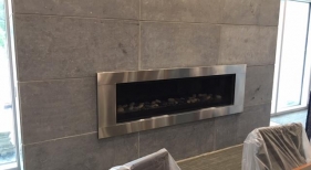Gas Fireplace in College of Business Building at K-State